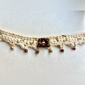 Handcrafted Beaded Crochet Choker Necklace